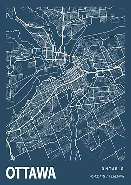 Ottawa City Map Canada