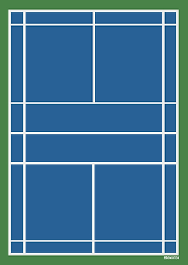 Sports Badminton Court Art