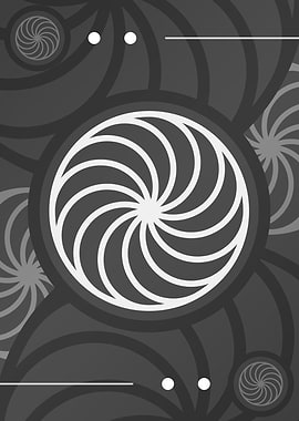 Steel Gray Geometric Glyph