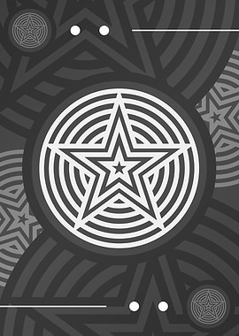 Steel Grey Geometric Glyph