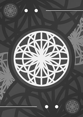 Steel Grey Geometric Glyph