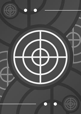 Steel Gray Geometric Glyph