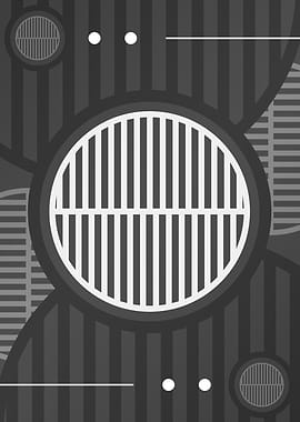 Steel Gray Geometric Glyph