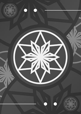 Steel Gray Geometric Glyph