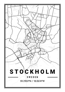 Stockholm Map Sweden