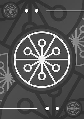 Steel Gray Geometric Glyph