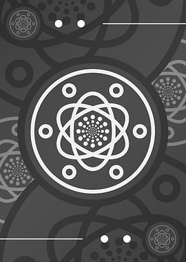 Steel Gray Geometric Glyph