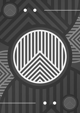 Steel Gray Geometric Glyph