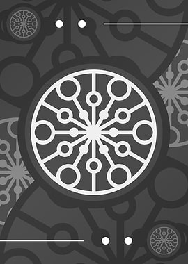 White Gray Geometric Glyph