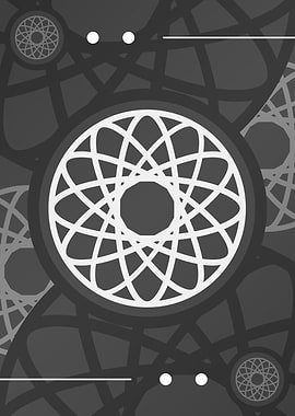 Steel Gray Geometric Glyph