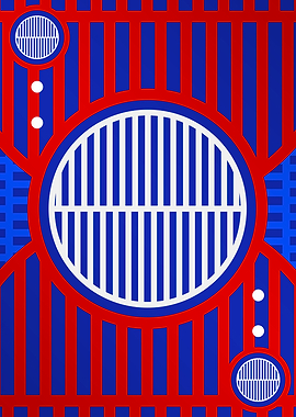 Red White and Blue Glyph