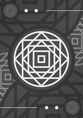 Steel Gray Geometric Glyph