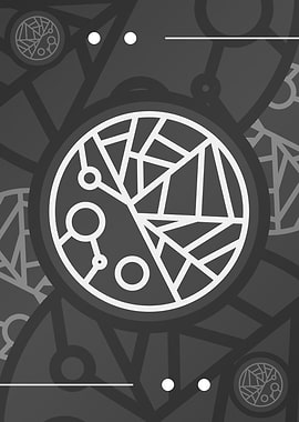 Steel Gray Geometric Glyph