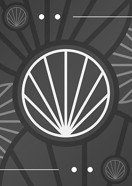 Steel Gray Geometric Glyph