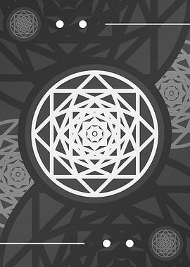 Steel Gray Geometric Glyph