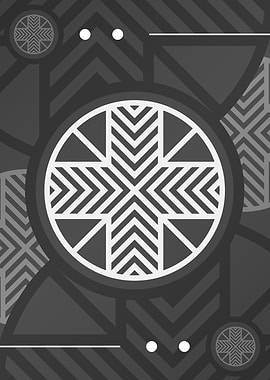 Steel Grey Geometric Glyph