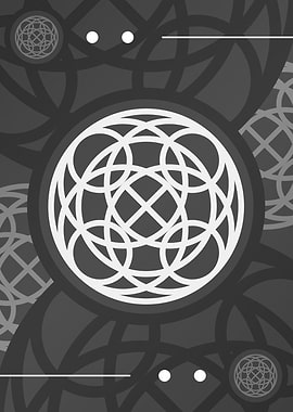 Steel Gray Geometric Glyph