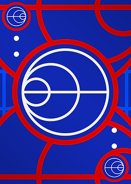 Red White and Blue Glyph