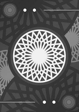 White and Gray Circle Art