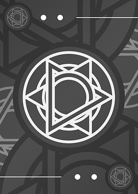 Steel Gray Geometric Glyph