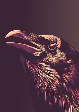 crow popart potrait