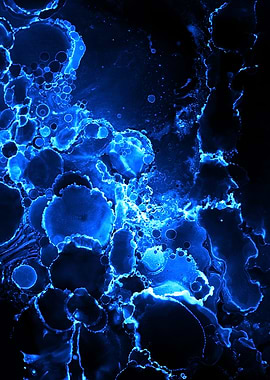 Dark blue acrylic layer