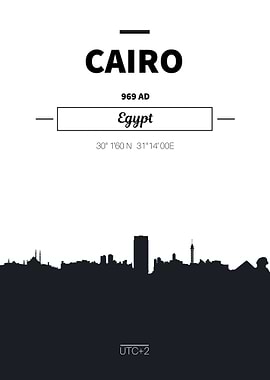 Cairo Egypt skyline poster