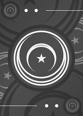 Steel Gray Geometric Glyph