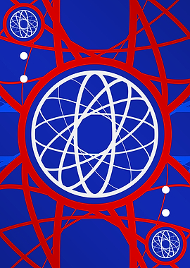 Red White and Blue Glyph