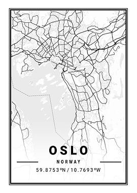 Oslo Map Norway