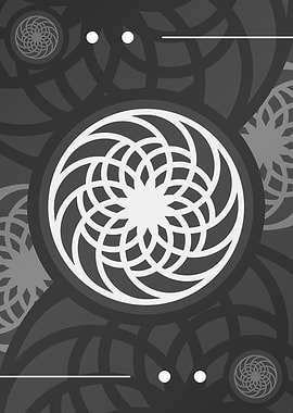 Steel Gray Geometric Glyph