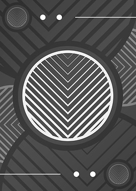 Steel Gray Geometric Glyph