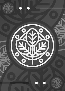 Steel Grey Geometric Glyph