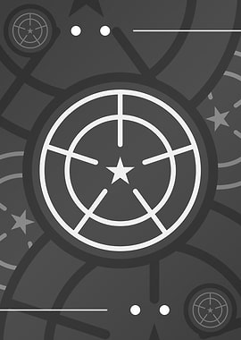 Steel Gray Geometric Glyph