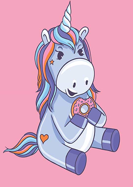 Unicorn cute donut