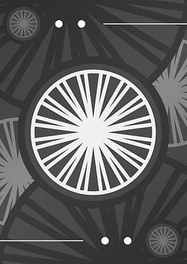 Gray Geometric Mandala