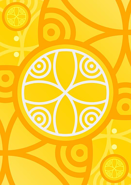 Happy Yellow Orange Glyph