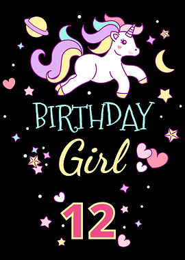 12th Birthday Unicorn 12 Y