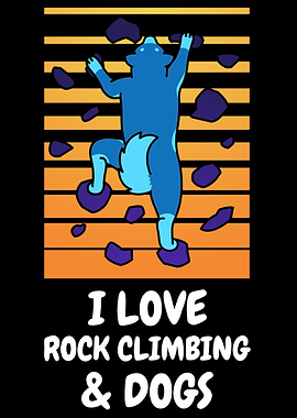 Rock Climbing Dog