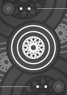 Steel Gray Geometric Glyph