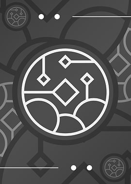 Steel Gray Geometric Glyph