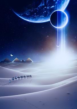 Night Space Desert Feeling