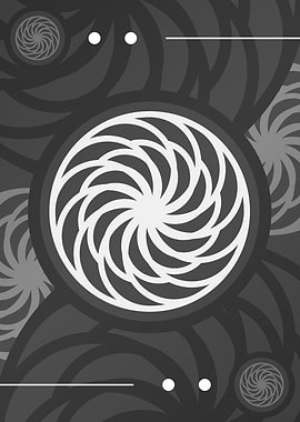 Steel Gray Geometric Glyph