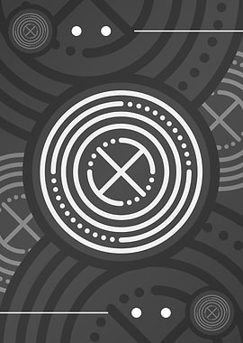 Gray Geometric Mandala