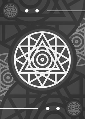 White and Gray Circle Art