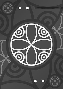 Steel Gray Geometric Glyph