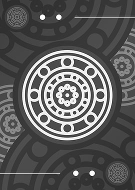 Steel Grey Geometric Glyph