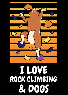 Rock Climbing Dog