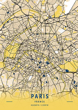 Paris City Map France