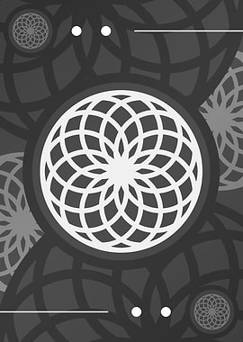 Steel Gray Geometric Glyph